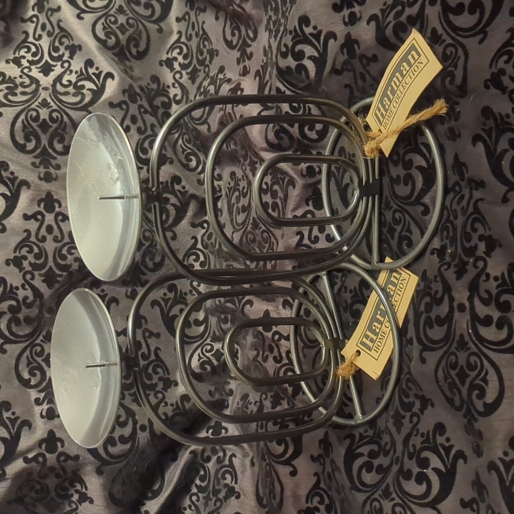 2 Candle Holders - 9" Tall - New,Made in India